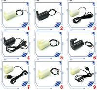Mini pompe à eau submersible horizontale DC 3V, pompe à eau de fontaine DC3W, mini pompe verticale/horizontale disponible en 4.5V, 5V, 6V
