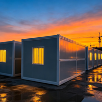 Maison préfabriquée pliable de type X, maison modulaire portable pour l'hébergement sur chantier, camp de travailleurs, bureau et chambre d'hôtes