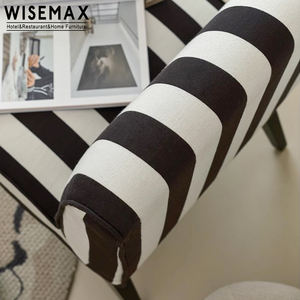 WISEMAX Muebles de Sala, Sillones Modernos, Sofá Moderno, Silla de Descanso, Silla de Diseño con Rayas Blancas y Negras para Sala de Estar - Product Image 5