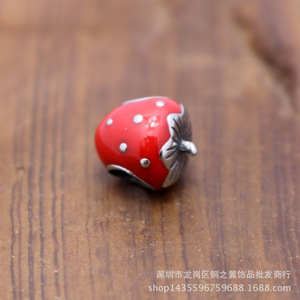 yunnique Stainless Steel <b>Bracelet</b> With <b>Red</b> Strawberry Bead Epoxy Resin Charm Unisex Gift Jewelry - Product Image 4
