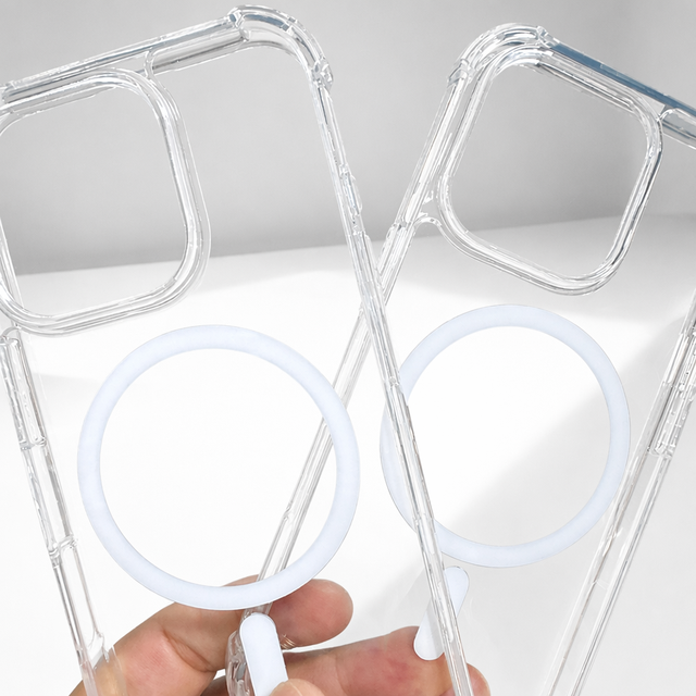 Shockproof Transparent Magnetic Phone Case Anti Scratch Anti Yellow Clear Cover for iPhone 17 16 15 14 Pro