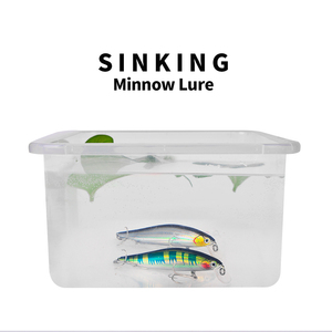 Señuelo artificial duro tipo Minnow hundible de 5G/7G/10G/14.5G con anzuelo triple para pesca - Product Image 2