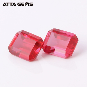 Laboratorio creado 8*6mm Octágono <span class=keywords><strong>Esmeralda</strong></span> #5 Ruby imitación rubí sintético corindón piedra precios por <span class=keywords><strong>quilate</strong></span> - Product Image 3