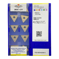 Plaquettes en carbure ZCC TNMG YBC251 TNMG 160408 à angle négatif pour tournage CNC, outils de coupe pour tour