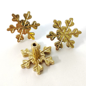 Manufacturer Brass Snowflake <strong>Knobs</strong> Furniture Hardware Drawer Cabinet <strong>Door</strong> Wardrobe Pulls Jewelry Box Handle - Product Image 1