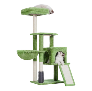 Árvore para Gatos Z24 Classic em <span class=keywords><strong>Sisal</strong></span> com Dois Refúgios, Postes de Arranhar, Plataforma de Pelúcia e Arranhador para Gatos - Product Image 1