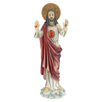 Sacré-Cœur de Marie et de Jésus-Christ Statue Ensemble Sculpture Catholique Dévotion Poly Résine Figurines Religieuses Personnalisées