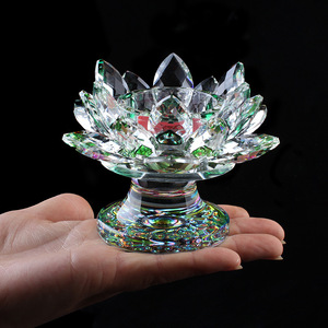 Loto a forma di candela portacandele per decorazione di cristallo per la decorazione di nozze - Product Image 5