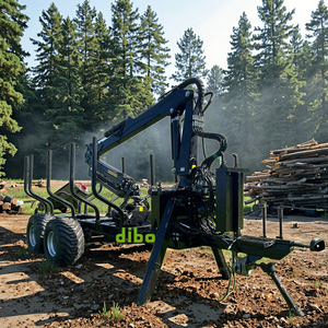 Grue montée sur <span class=keywords><strong>camion</strong></span> forestier avec remorque hydraulique à grappin pour bûches Machine agricole Remorque à bois avec grue à <span class=keywords><strong>vendre</strong></span> - Product Image 1