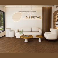 M2 Mobilier moderne pour salon de beauté Vitrine beige pour spa Comptoir de manucure Boutique Présentoir de cosmétiques Design pour onglerie