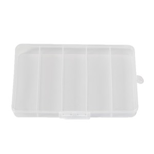 Fishing Tackle Box 5 Compartment Plastic PP Portable Storage Case for Lure Hook Bait Accessory Organizing Box - Product Image 4