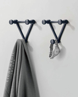 Crochet mural en aluminium moderne et minimaliste à faible MOQ pour vêtements, idéal pour appartement, salle de bain et placard