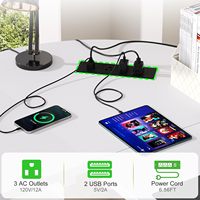 Nouveau bureau de jeu en MDF réversible en forme de L avec éclairage LED, support d'écran et meuble de rangement, idéal pour le bureau à domicile, facile à assembler