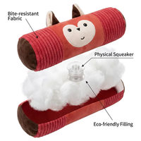 Jouet interactif pour chien, haute qualité, couineur, durable, en peluche et corde de coton, pour le nettoyage des dents, l'exercice et le soulagement de l'anxiété chez les chiens et les chats