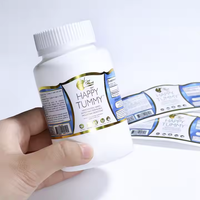 Adhesive Waterproof Vinyl Product Label Stickers Custom Gold Foil Olive Oil Food Grade Supplement Labels