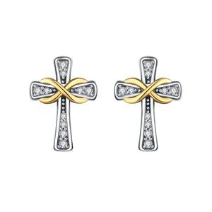 الأقراط الأكثر مبيعًا من الفضة الإسترلينية S925 ، أقراط بتصميم صليب وملصقة أحلام بالجملة - Product Image 3