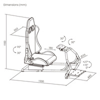LRS03-BS classique simulateur Cockpit siège de course fabricant Sim Rig chaise de jeu avec support de pédale de roue pour Logitech Fanatec