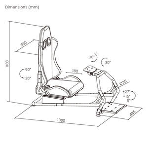 LRS03-BS classique simulateur Cockpit siège de course fabricant Sim Rig chaise de jeu avec support de pédale de roue pour Logitech <span class=keywords><strong>Fanatec</strong></span> - Product Image 6