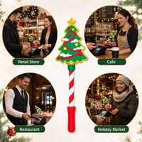 Carte de paiement créative personnalisée avec design d'arbre de Noël imprimé en 3D, bâton magique d'impression 3D, paiement sans contact amusant et coloré