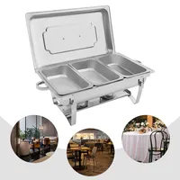 Luxe klassieke 9L roestvrijstalen chafing dish buffetset met voedselwarmer en standaard voor tafelcatering en feesten