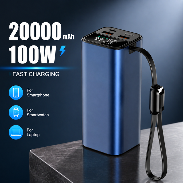 20000 MAh Power Bank100W Phone Accessories Charger for Smartphones, Smartwatches &laptop Power Bank Pour Téléphone OEM