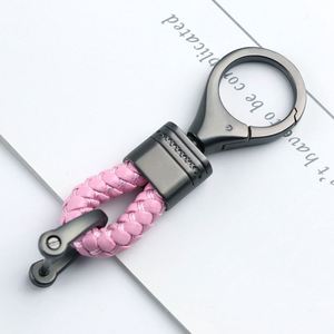 Unisex PU Leather Braided Woven Keychain Rope <b>Rings</b> <b>Car</b> Keyrings Accessories Metal <b>Car</b> Keychains - Product Image 6