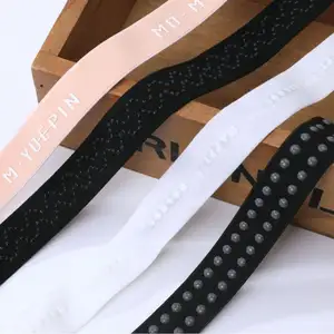 XINDE Nylon Rope Elastic Belt Poliéster Tridimensional Silicone Elastic Belt Não-slip Drop Glue Acessórios de vestuário Webbing