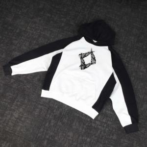 Sudadera con Capucha para Hombre, Corte Cuadrado, Estilo Vintage, 100% Algodón, Manga Raglán, Logotipo Personalizado con Serigrafía - Product Image 3