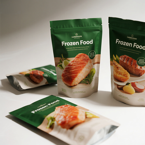 कस्टम बैग ज़िप्लॉक फूड पैकेजिंग पन्नी प्लास्टिक के साथ खड़े पाउच पैक पैकिंग - Product Image 5