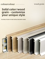 Profilé de plinthe en aluminium encastré de luxe, moulure de plinthe dissimulée à joint invisible pour mur intérieur moderne