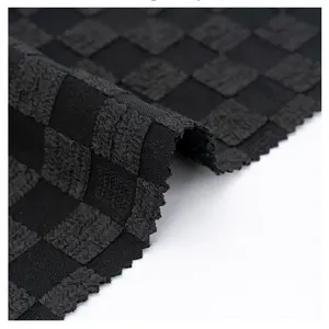 Pasokan produsen kain ABAYA desain cek kecil 100% kain Jacquard poliester pola 3D kain Abaya Indonesia