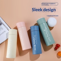 Bouteille d'eau en verre double paroi avec poignée tendance, design moderne, sangle personnalisable, pour usage professionnel, hommes, femmes, couples, usage quotidien