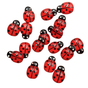 Mignonne 14mm rouge coccinelle 3D Mini AB Nail Art décoration Animal motif résine ongles breloques pour manucure et papillon - Product Image 2