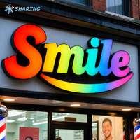 Letras de Canal LED con Logotipo Comercial, RGB a Todo Color, Letras Iluminadas, Personalización de Logotipos Publicitarios