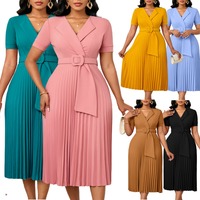 Robe de soirée moulante unie à col en V pour femme, idéale pour les clubs et les soirées, vente en gros depuis Guangzhou, Chine