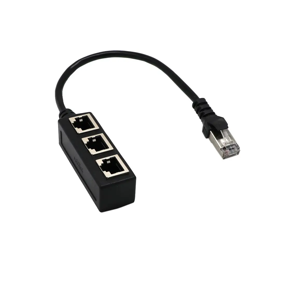 RJ45 1 To 3 Port Male To Female LAN Ethernet Splitter Adapter Cable Network LAN Connector