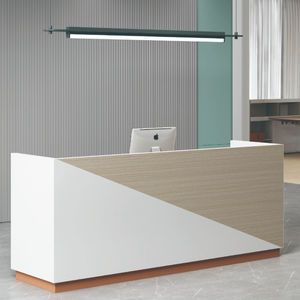 Mostrador de tablero de melamina de diseño moderno de alta calidad Mostrador de recepción de salón de recepción - Product Image 4