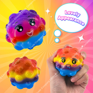 Unisex 6.5CM PU Magic <b>Bouncing</b> <b>Ball</b> 7-Style Inflatable Sports Toy for Beach Relief Cute Outdoor Family Game High Bounce <b>Ball</b> - Product Image 3