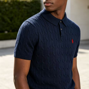 Polo da uomo premium a mezza manica in maglia con nome personalizzato Ralf, camicia estiva casual a maniche corte Laurla - Product Image 5