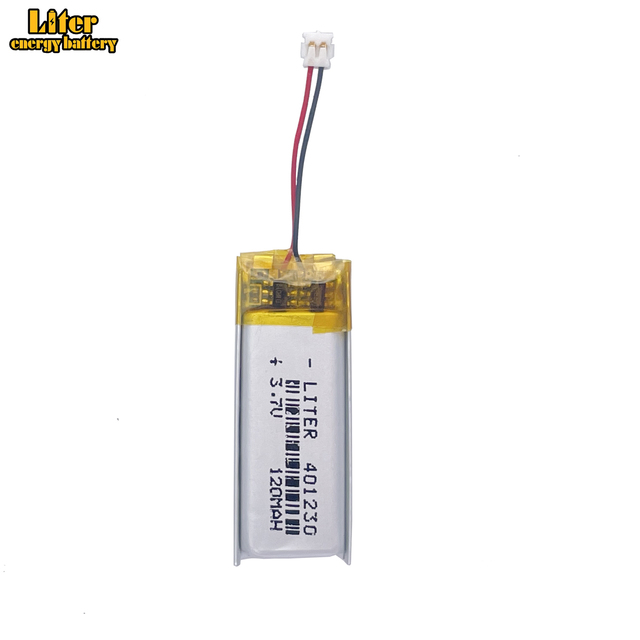 Popular 120mah Rechargeable Lithium Polymer Battery 3.7v Li-ion Battery 401230 With Connectors