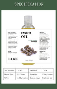 オーガニックヒマ種子油1kgバルク精製天然冷圧キャリア - Product Image 6