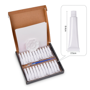 Acrylic <b>Paint</b> Set 24 Colors 12ml High Quality with Brush Glass & Paper Painting Medium Palette /Included - Product Image 1