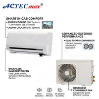 Split-LKW-Klimaanlage DC24V Batteriebetrieben mit Doppel-Rotationskompressor, Bürstenlos, Schnelle Kühlung, Schlafkabinen-Klimagerät