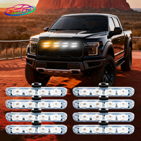 Nouveaux accessoires de voiture, éclairage de calandre de voiture étanche avec télécommande sans fil pour SUV, camionnette, éclairage de jour à LED
