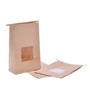 Paper Bag Take Out Kraft Paper Bag Brown Most Popular Products Plain Package Carrying Bag Heat Seal Food Grade CMYK Dairy Products Packaging