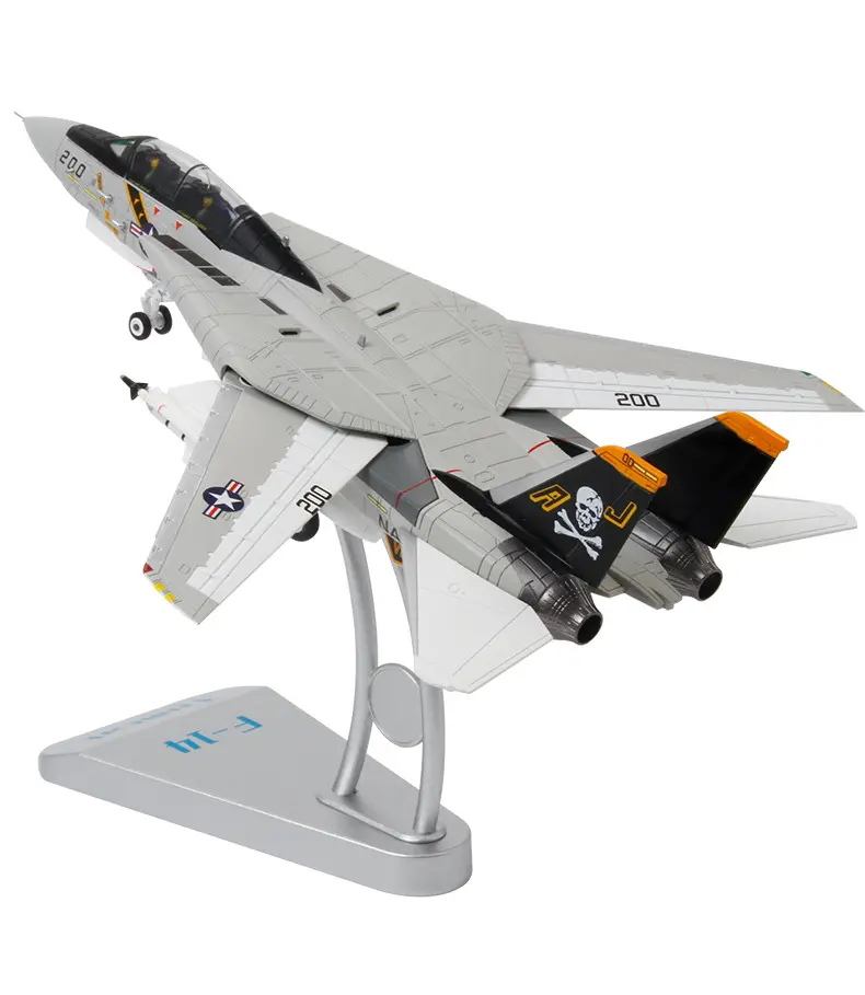 American 1/100 F14 New Alloy Fighter Simulation Aircraft Model Diecast Airplanes