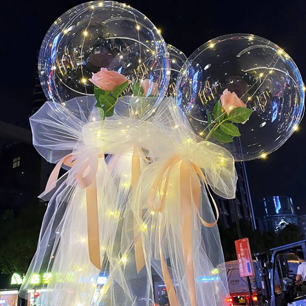 Forniture per feste di compleanno da 36 pollici palloncini trasparenti rotondi all'ingrosso palloncini per feste con palloncini Bobo a bolle