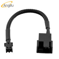 Angitu Drop pengiriman 30cm 1007 22awg 2.0Pitch Mini 2pin adaptor 4Pin PWM CPU ke GPU Mini 2pin Grahpic kabel kipas