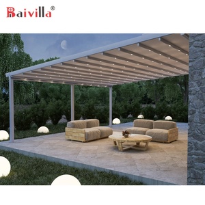 Nuevos toldos sombrilla de aluminio <span class=keywords><strong>para</strong></span> jardín Louvre Patio techos pérgola - Product Image 4