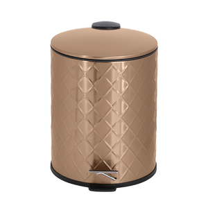 Phòng tắm nhà bếp khách sạn Văn phòng thép không gỉ Thùng rác có thể tăng vàng hình tròn đạp chất thải Thùng - Product Image 6